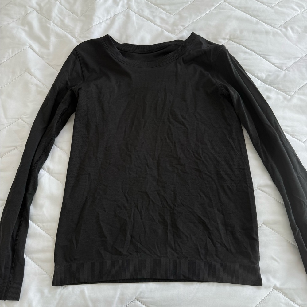 Lululemon Athletica Black Fitted Long Sleeve Hoodie